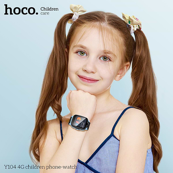 Фото - Детские часы HOCO Y104 4G Pink (6942007646376)