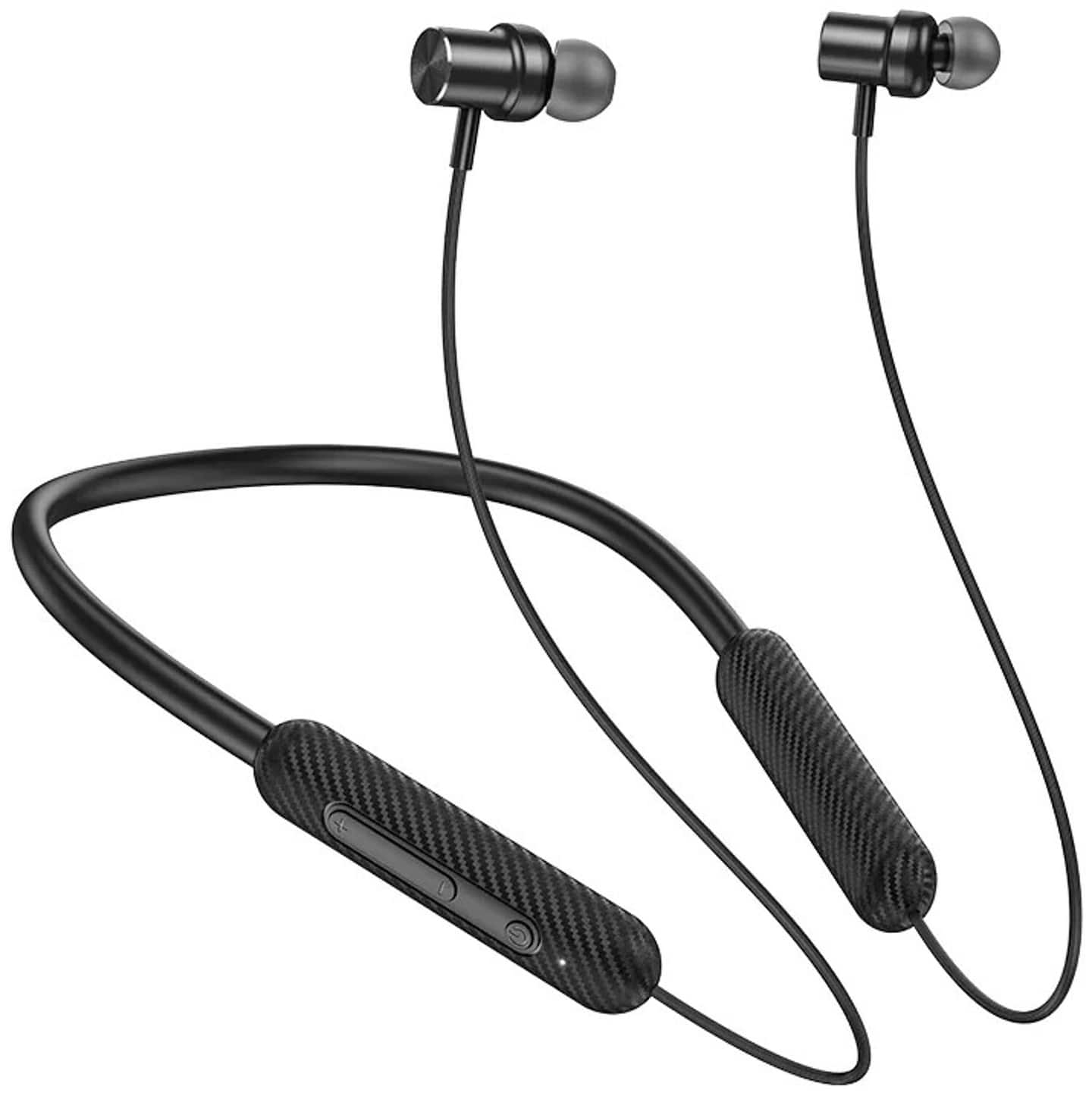 Навушники вкладиші бездротові HOCO ES70 Armour neck-mounted BT earphones Black (6942007611602) - Фото 1