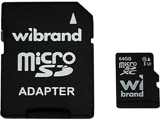Карта памяти Wibrand microSDXC (UHS-1 U3) 64Gb class 10 (WICDXU3/64GB-A)