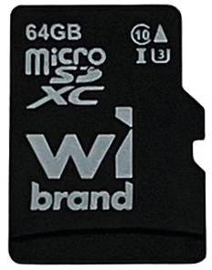 Карта памяти Wibrand microSDXC (UHS-1 U3) 64Gb class 10 (WICDXU3/64GB)