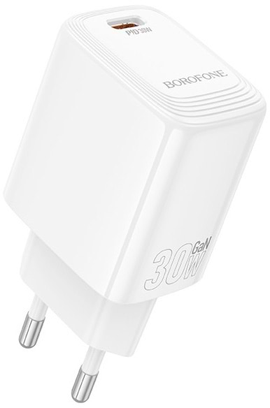 Сетевое зарядное устройство BOROFONE BN28 Fuente single port PD30W charger (EU) White (6941991120299)