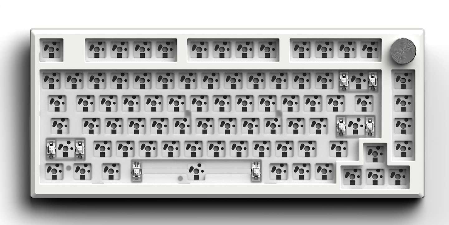 Клавіатура бездротова ігрова FL ESPORTS DIY-barebone MK750 White Three-Mode (MK750-4247) - Фото 1