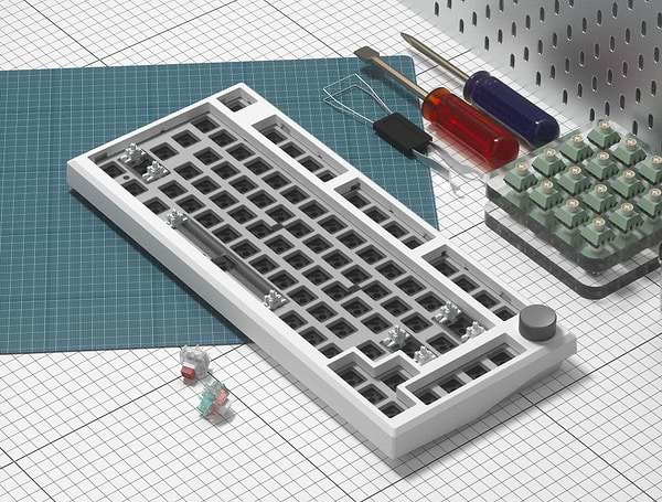 Фото - Клавіатура бездротова ігрова FL ESPORTS DIY-barebone MK750 White Three-Mode (MK750-4247)