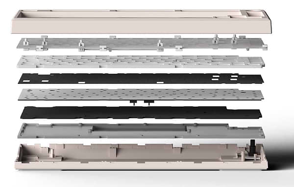Фото - Клавіатура бездротова ігрова FL ESPORTS DIY-barebone MK750 White Three-Mode (MK750-4247)