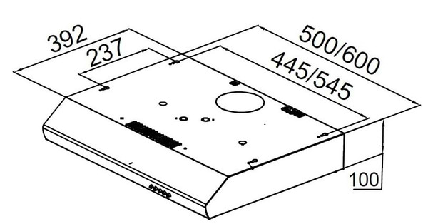 Фото - Витяжка традиційна Pyramida UX 60 WH