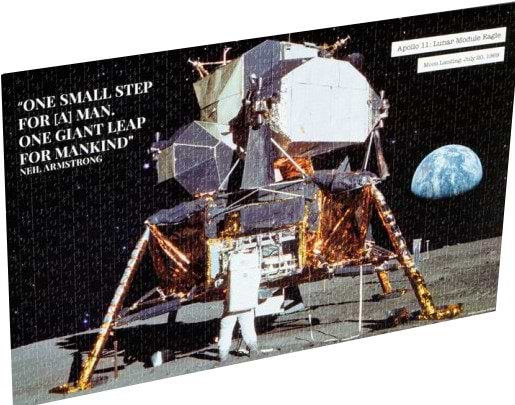 Фото - Пазли картонні (8 +) RMS-NASA "Аполлон-11 - висадка на місяць" (82-0014-B)