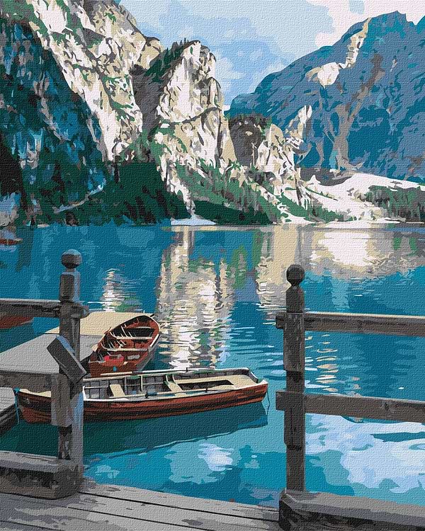 Фото - Картина по номерам Ideyka Морской пейзаж "Горный покой" 40х50см (KHO2763) Фото - Картина по номерам Ideyka Морской пейзаж "Горный покой" 40х50см (KHO2763)