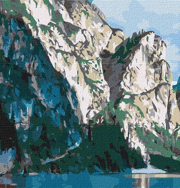 Фото - Картина по номерам Ideyka Морской пейзаж "Горный покой" 40х50см (KHO2763)