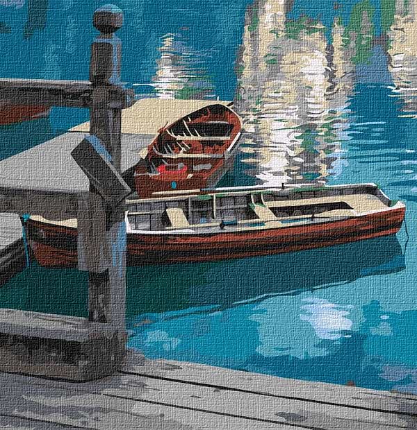 Фото - Картина по номерам Ideyka Морской пейзаж "Горный покой" 40х50см (KHO2763)