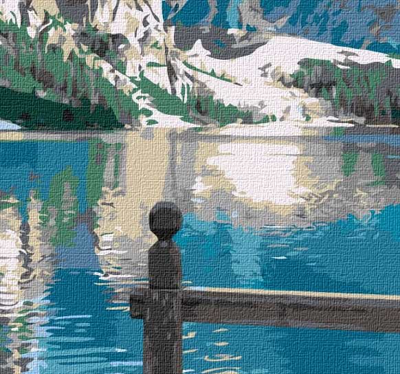 Фото - Картина по номерам Ideyka Морской пейзаж "Горный покой" 40х50см (KHO2763)