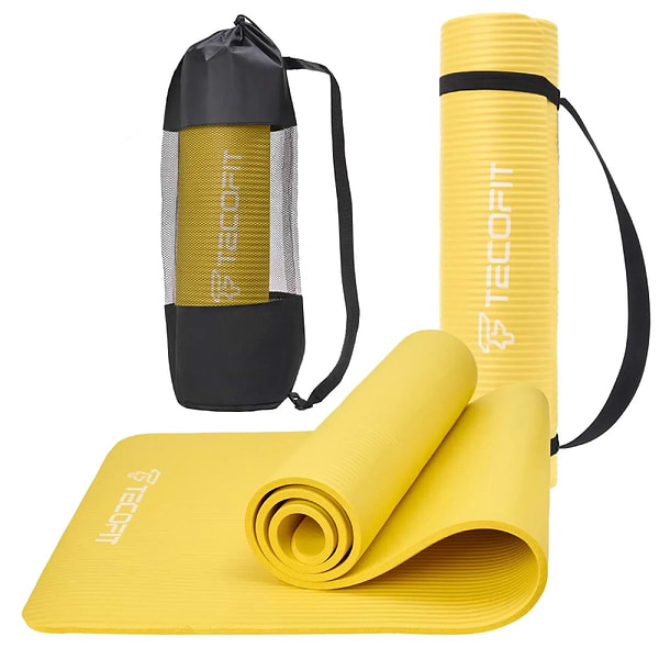 Фото - Коврик для йоги и фитнеса TECOFIT 183х61х1 см NBR Yellow (TOP20106462/4)