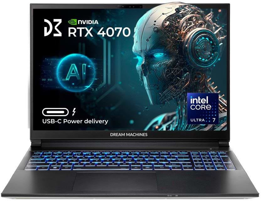 Ноутбук ігровий Dream Machines CU7-155H (RG4070-16UA25) Black - Фото 1
