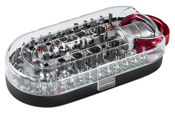 Фото - Викрутка зі змінними бітами Trotec 40 шт. Bit and Socket Wrench Set (6200001005)