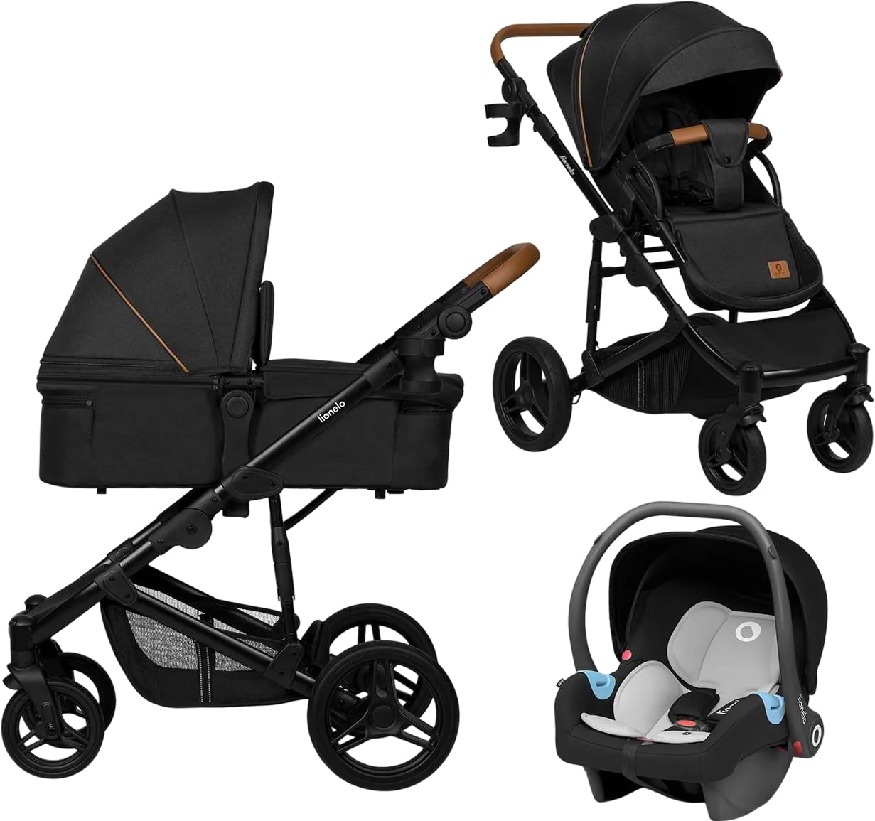 Коляска універсальна 3 в 1 Lionelo Mari Tour Black Onyx