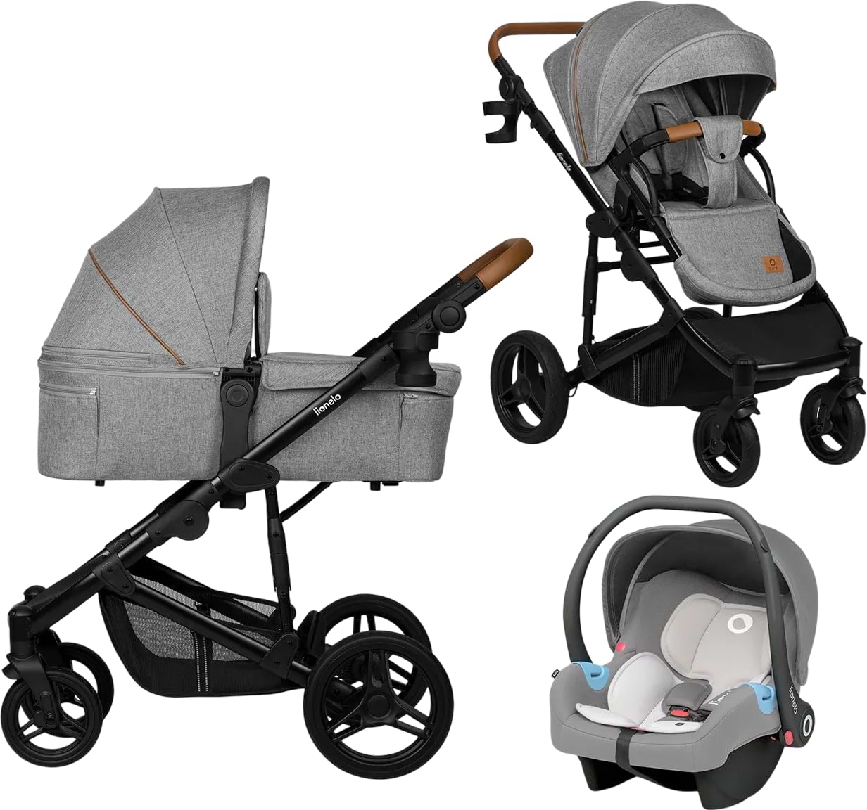 Коляска универсальная 3 в 1 Lionelo Mari Tour Grey Stone