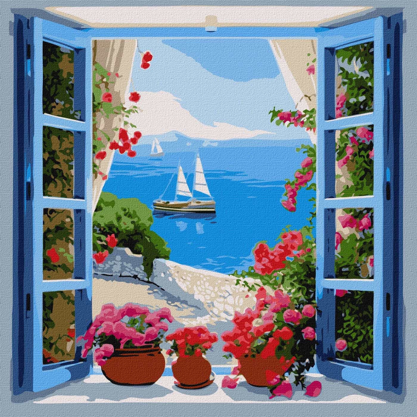 Картина за номерами Ideyka "Морський пейзаж" 40х40см (KHO2778) - Фото 1