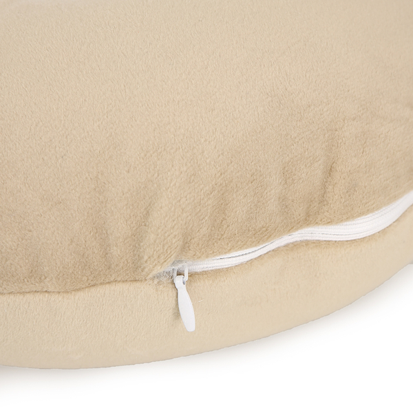 Фото - Подушка дорожня MirSon №8776 Velvet Line 28-0004 Cream 100% Memory (2200006348610)