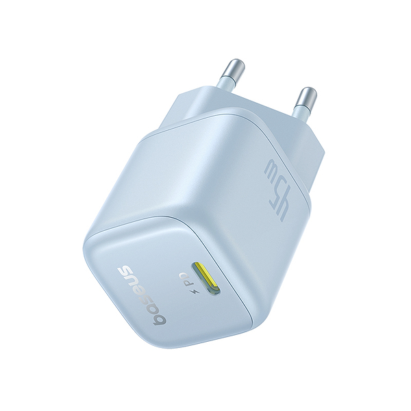 Фото - Мережевий зарядний пристрій Baseus PicoGo GaN Fast Charger 1C 45W EU Galaxy Blue (P10176800313-00)