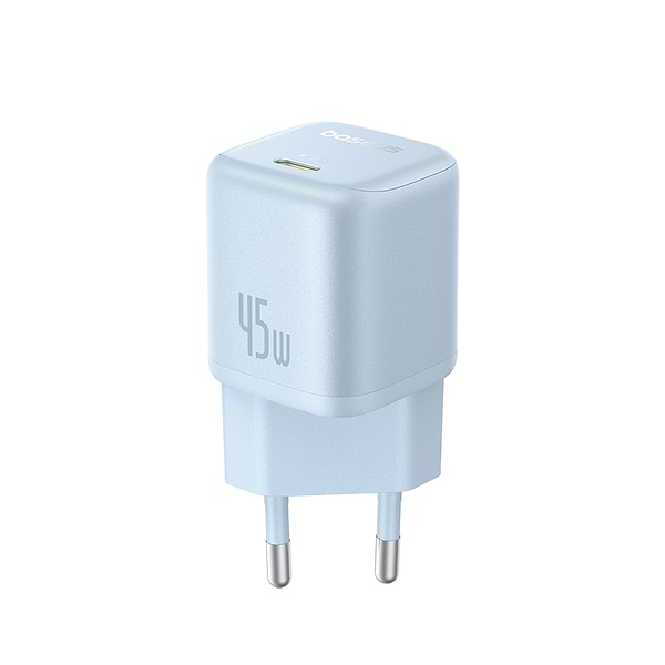 Фото - Мережевий зарядний пристрій Baseus PicoGo GaN Fast Charger 1C 45W EU Galaxy Blue (P10176800313-00)
