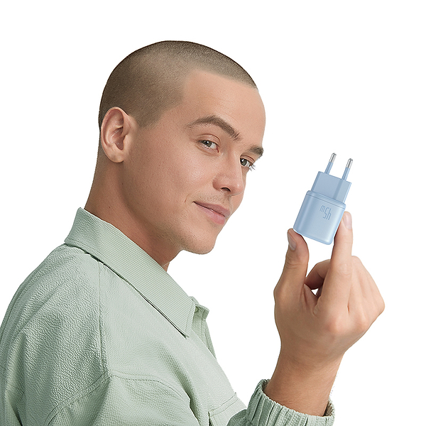 Фото - Мережевий зарядний пристрій Baseus PicoGo GaN Fast Charger 1C 45W EU Galaxy Blue (P10176800313-00)