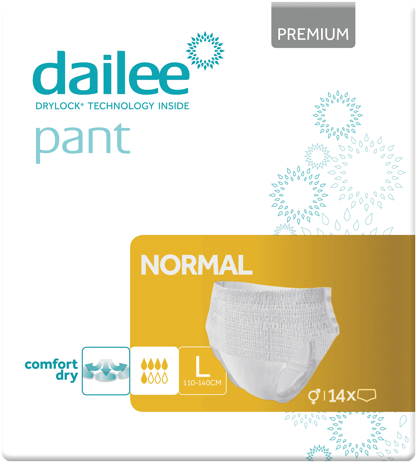 Одноразові підгузки-трусики Dailee Pant Premium для дорослих Normal Large, 14 шт. (144.12.010) - Фото 1