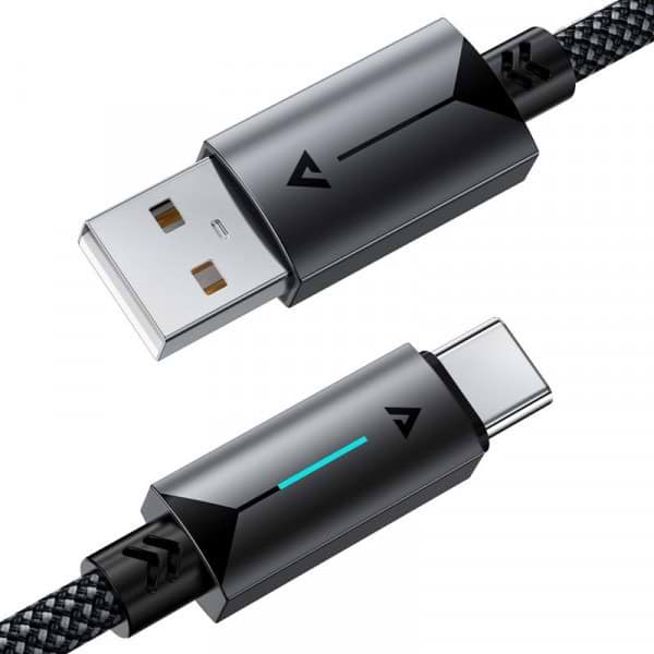 Фото - Кабель синхронізації даних AceFast USB 2.0 AM-Type-C M, 1.2 м, 60W C19-04 Black (6974316284482)