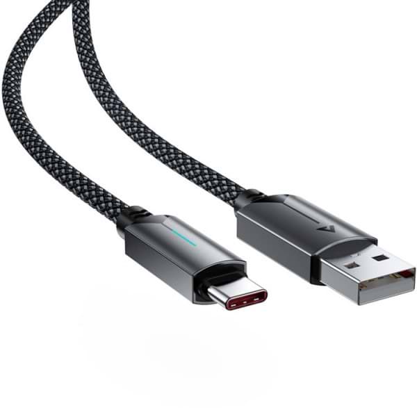 Фото - Кабель синхронізації даних AceFast USB 2.0 AM-Type-C M, 1.2 м, 60W C19-04 Black (6974316284482)