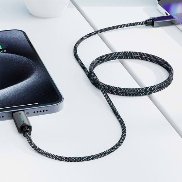 Фото - Кабель синхронізації даних AceFast USB 2.0 AM-Type-C M, 1.2 м, 60W C19-04 Black (6974316284482)