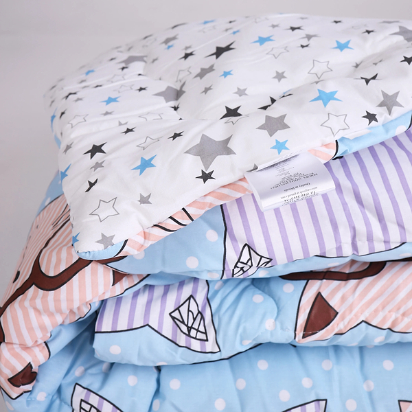 Фото - Одеяло летнее двуспальное евро MirSon №2817 Сolor Fun Line Whales 220x240 см (2200006687122)