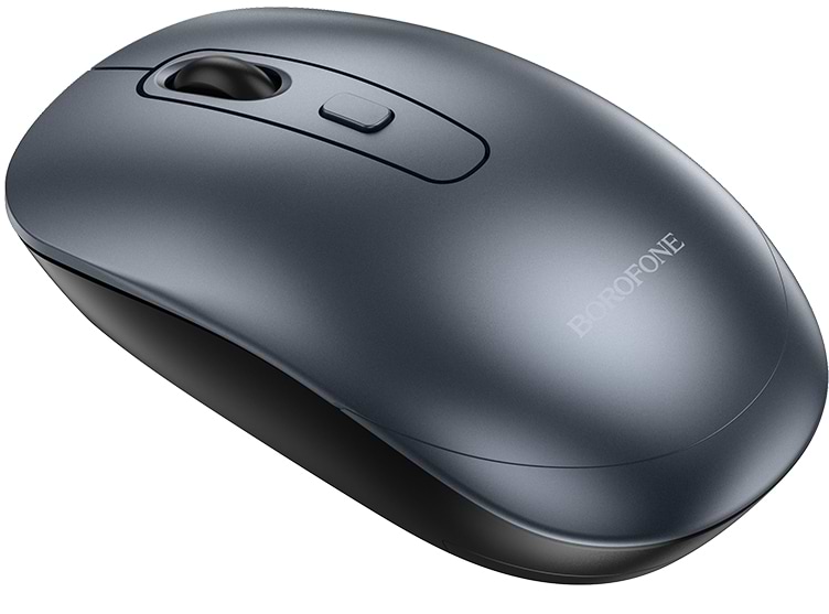 Миша бездротова BOROFONE BG13 Winner 2.4G business wireless mouse Black Metal Gray (6941991109997)