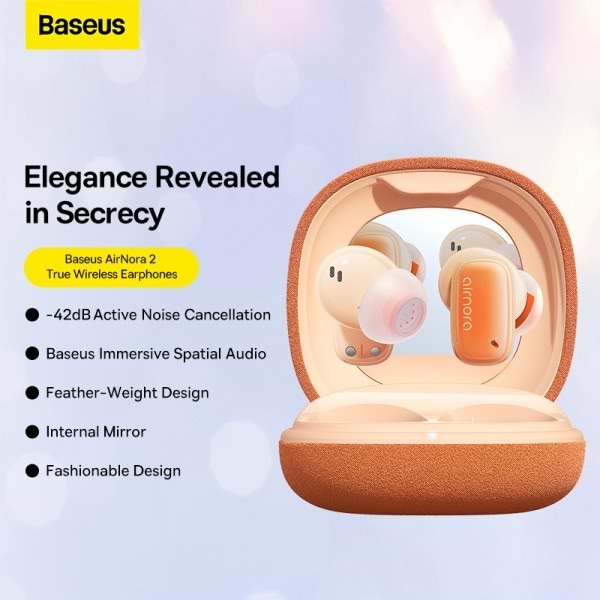 Фото - Наушники вкладыши беспроводные TWS Baseus AirNora 2 True Wireless Earphones Gradient Orange (NGTW320207)
