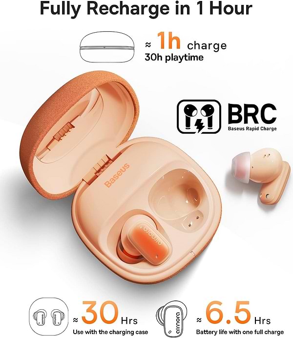 Фото - Наушники вкладыши беспроводные TWS Baseus AirNora 2 True Wireless Earphones Gradient Orange (NGTW320207)