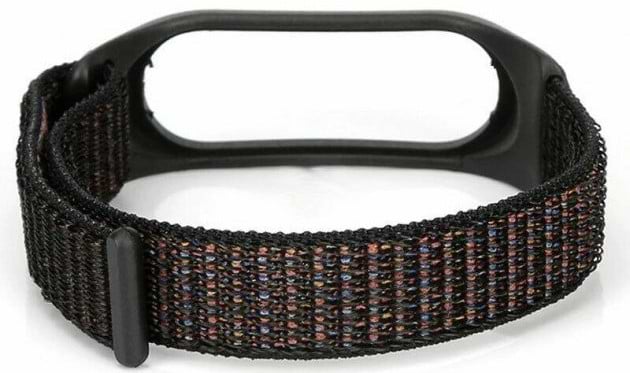 Ремешок для фитнес-браслета BeCover Nylon Style for Xiaomi Mi Smart Band 7 Black (707655) - Фото 1