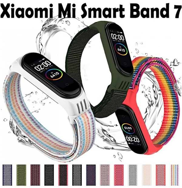 Фото - Ремінець для фітнес-браслету BeCover Nylon Style for Xiaomi Mi Smart Band 7 Black (707655)