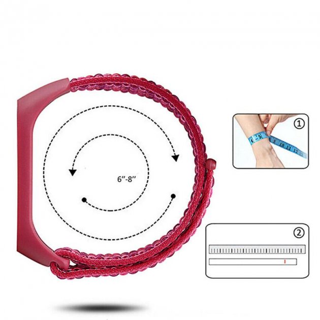 Фото - Ремінець для фітнес-браслету BeCover Nylon Style for Xiaomi Mi Smart Band 7 Black (707655)