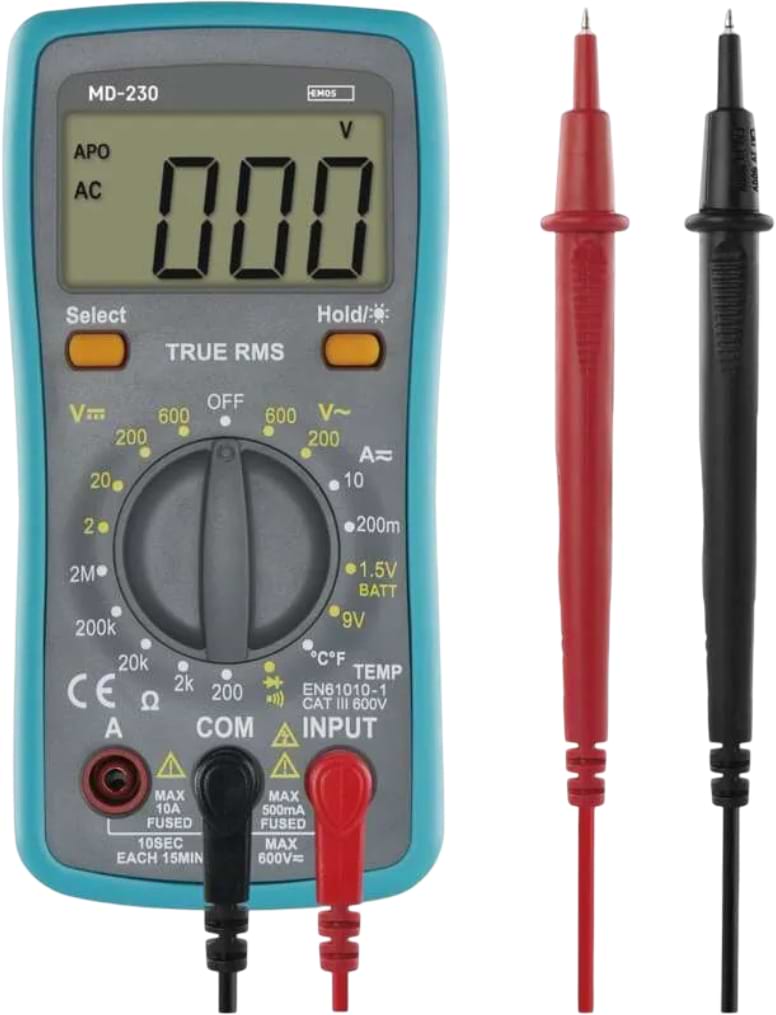 Купити Вимірювальний пристрій EMOS мультиметр цифровий M0230 з щупом - Фото 1 Вимірювальний пристрій EMOS мультиметр цифровий M0230 з щупом - Фото 1
