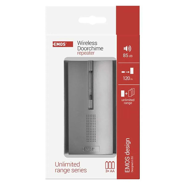 Фото - Бездротовий дверний дзвінок EMOS сріблястий P5763