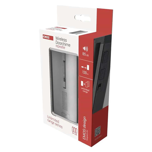 Фото - Бездротовий дверний дзвінок EMOS сріблястий P5763
