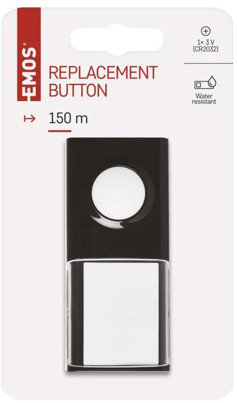 Фото - Бездротовий дверний дзвінок EMOS Кнопка P5727T 150м IP44 1хCR2032