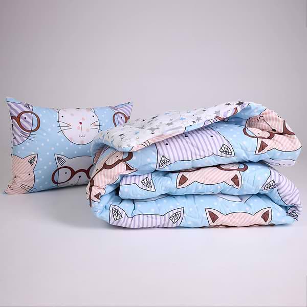 Фото - Одеяло демисезонное двуспальное евро MirSon King Size 220x240 см Хлопок №2828 Сolor Fun Line Whales (2200006700685)