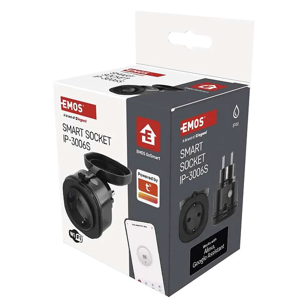 Фото - Умная розетка EMOS влагозащищенная WIFI P5532 GoSmart, IP44