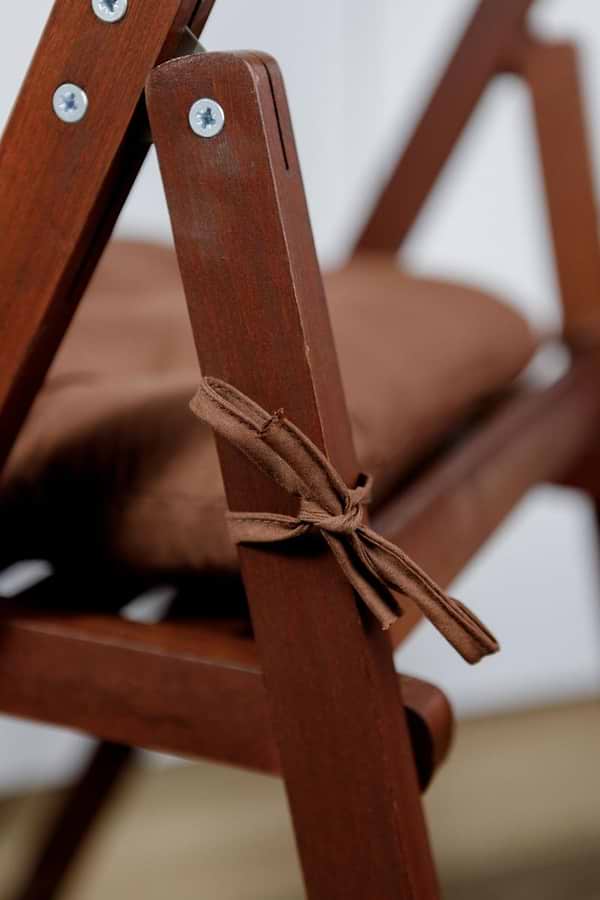 Фото - Подушка для стільця Прованс Фібра коричнева 40х40 см (029613)