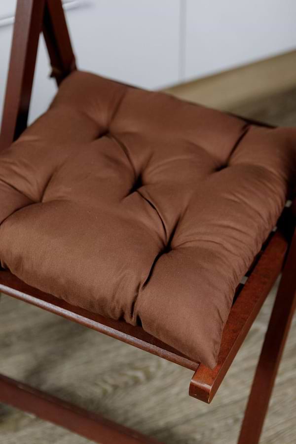 Фото - Подушка для стільця Прованс Фібра коричнева 40х40 см (029613)