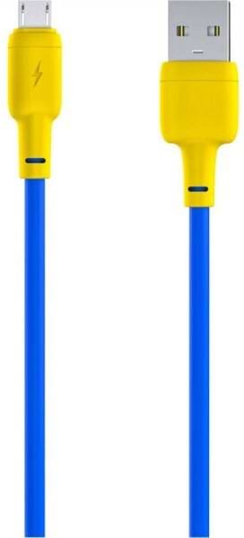 Кабель синхронізації даних Gelius Full Silicon GP-UCN001M MicroUSB Yellow/Blue (90467)