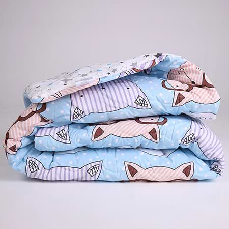 Ковдра дитяча демісезонна MirSon 110x140 см EcoSilk №2837 Сolor Fun Line Whales (2200006700777)