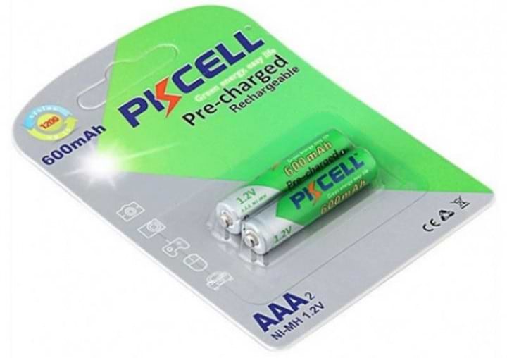 Аккумулятор тип AAA PKCELL Ni-MH AAA/HR03 600 mAh BL 2 шт. (PC/AAA600-2BA/09324)