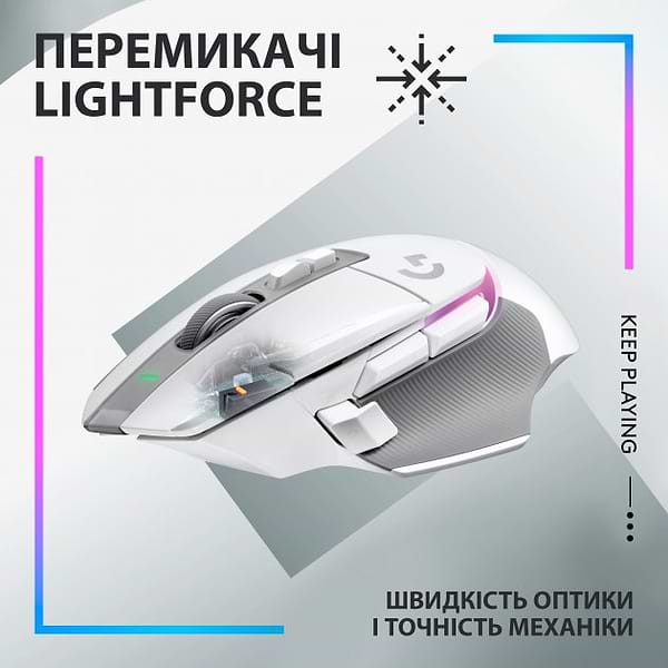 Фото - Мышь беспроводная игровая Logitech G502 X Plus White (910-006171)