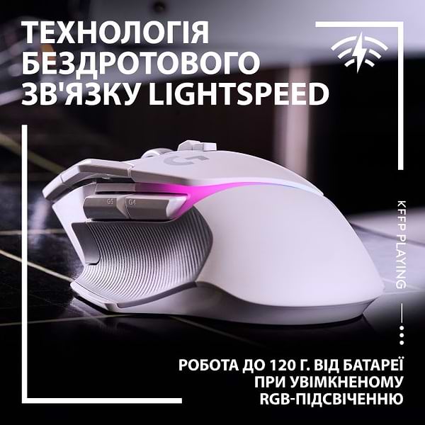 Фото - Мышь беспроводная игровая Logitech G502 X Plus White (910-006171)