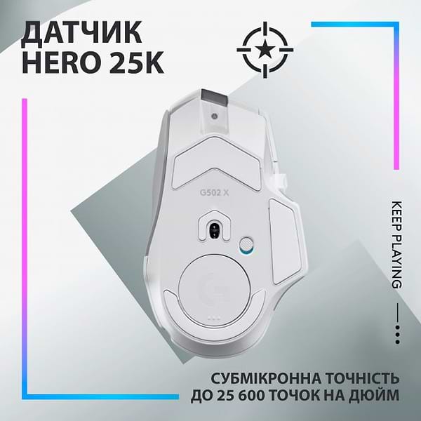 Фото - Мышь беспроводная игровая Logitech G502 X Plus White (910-006171)