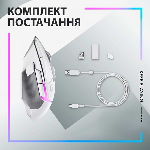 Фото - Мышь беспроводная игровая Logitech G502 X Plus White (910-006171)